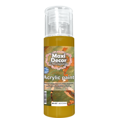 Ακρυλικό Χρώμα 130ml Maxi Decor Μουσταρδί MA057_MA057130